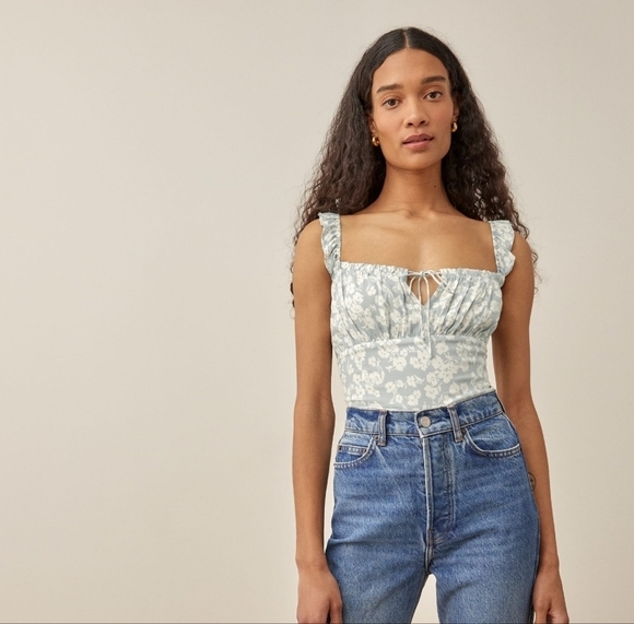 Reformation Cortese Top in Sofie size 12 NWT - Picture 4 of 11